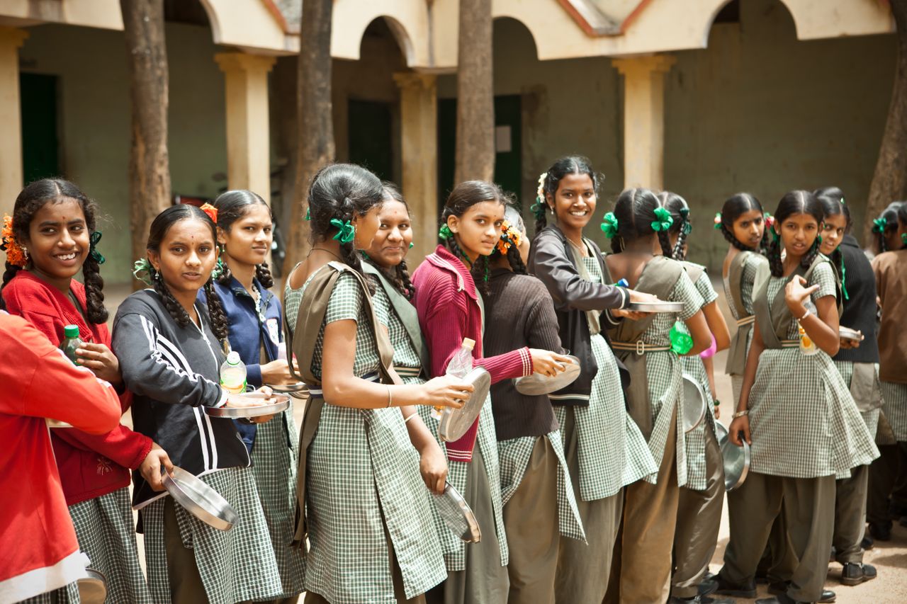 Offerings School Children Happy Food 159632